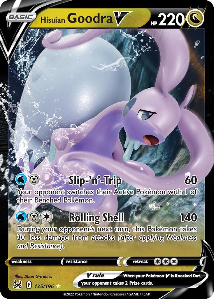 2022 Pokemon Trading Card Game Lost Origin Price List 135 Hisuian Goodra V