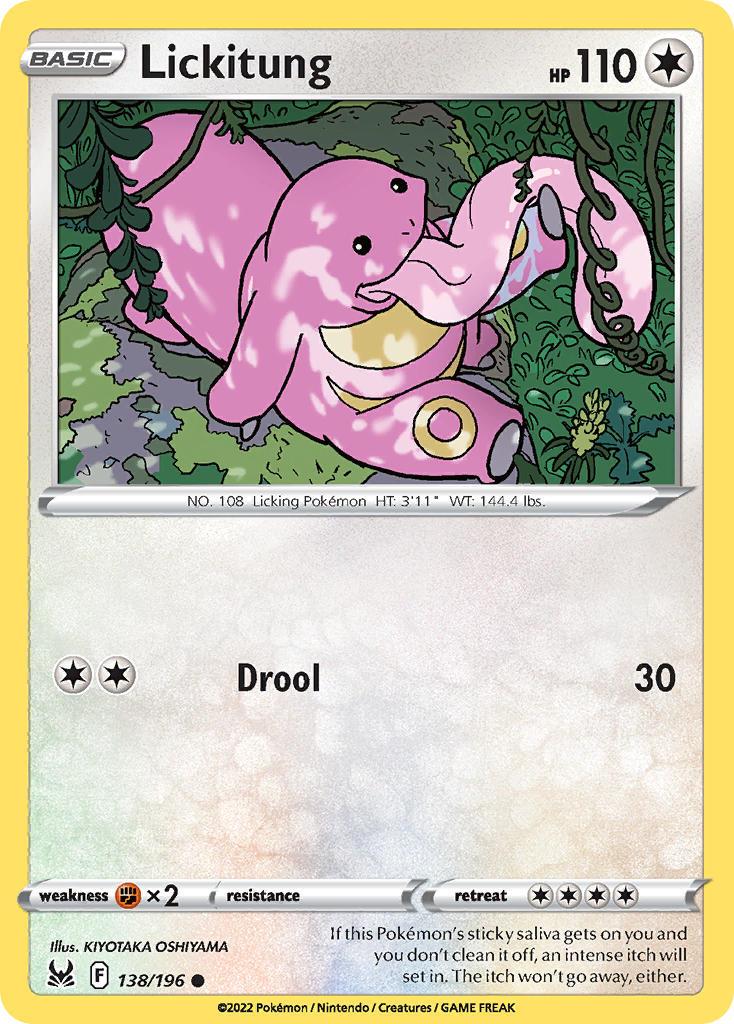 2022 Pokemon Trading Card Game Lost Origin Price List 138 Lickitung