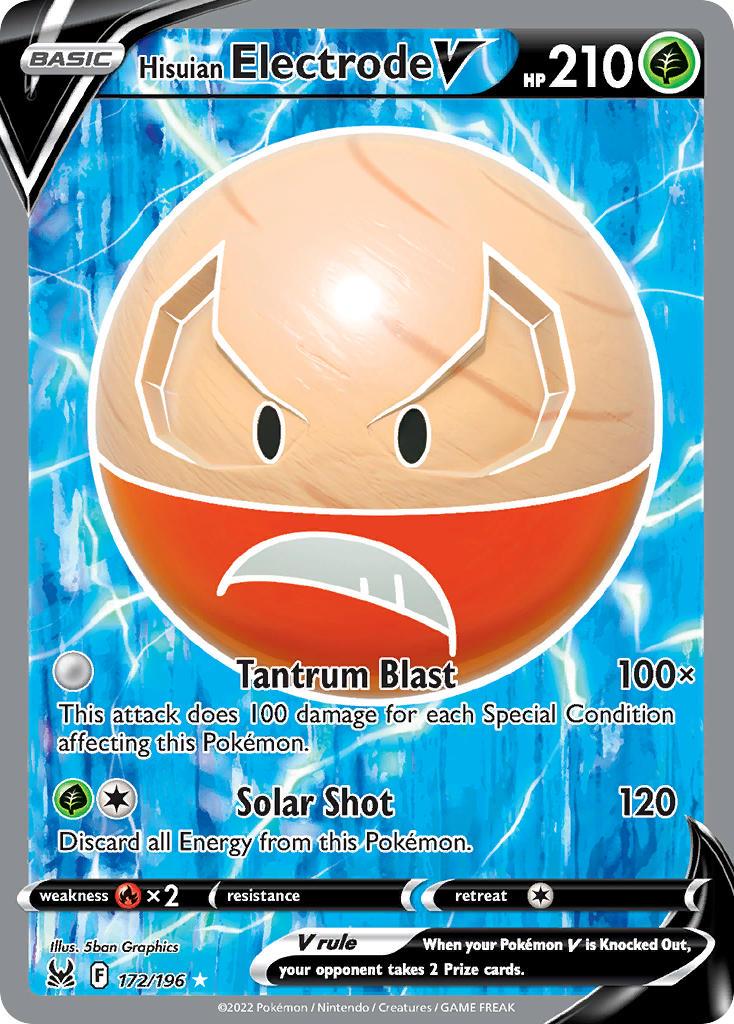 2022 Pokemon Trading Card Game Lost Origin Price List 172 Hisuian Electrode V