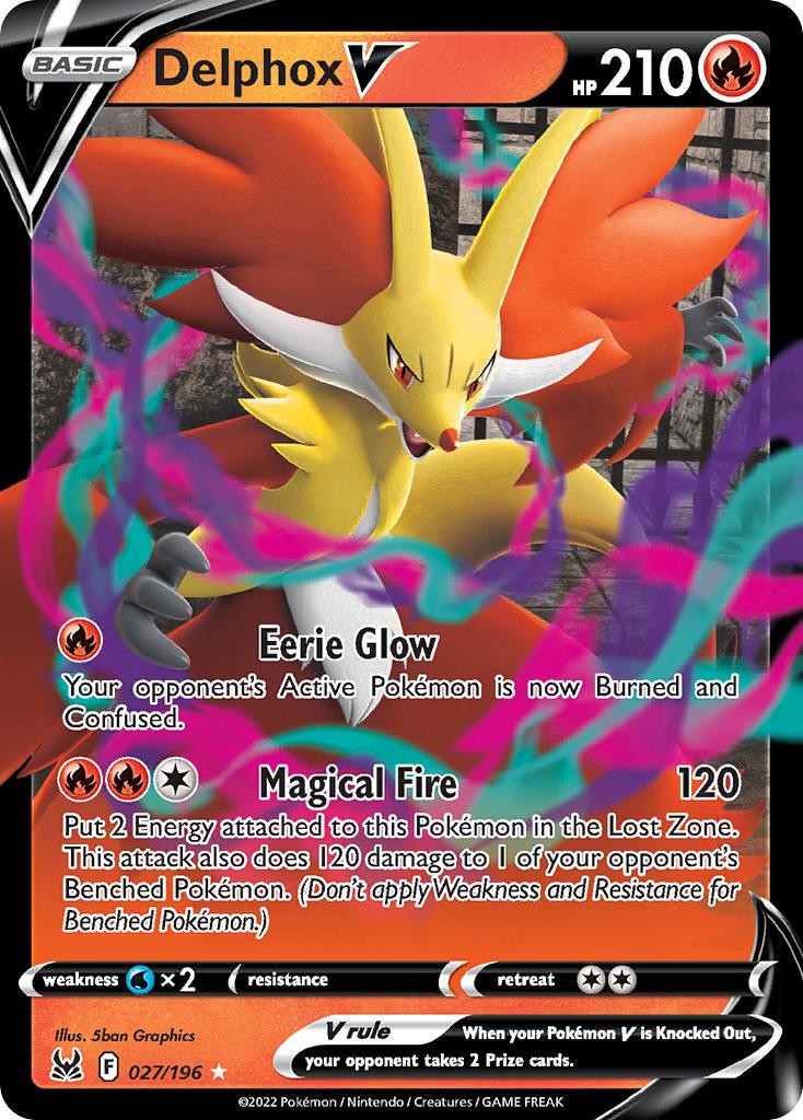 2022 Pokemon Trading Card Game Lost Origin Price List 27 Delphox V