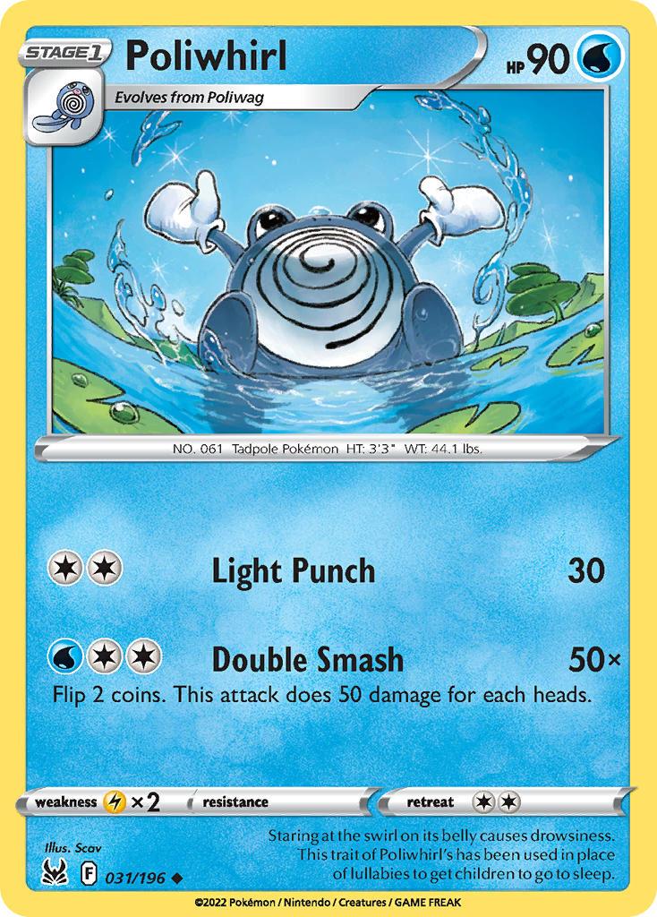 2022 Pokemon Trading Card Game Lost Origin Price List 31 Poliwhirl