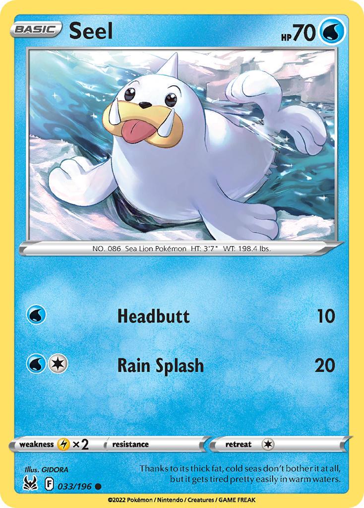 2022 Pokemon Trading Card Game Lost Origin Price List 33 Seel