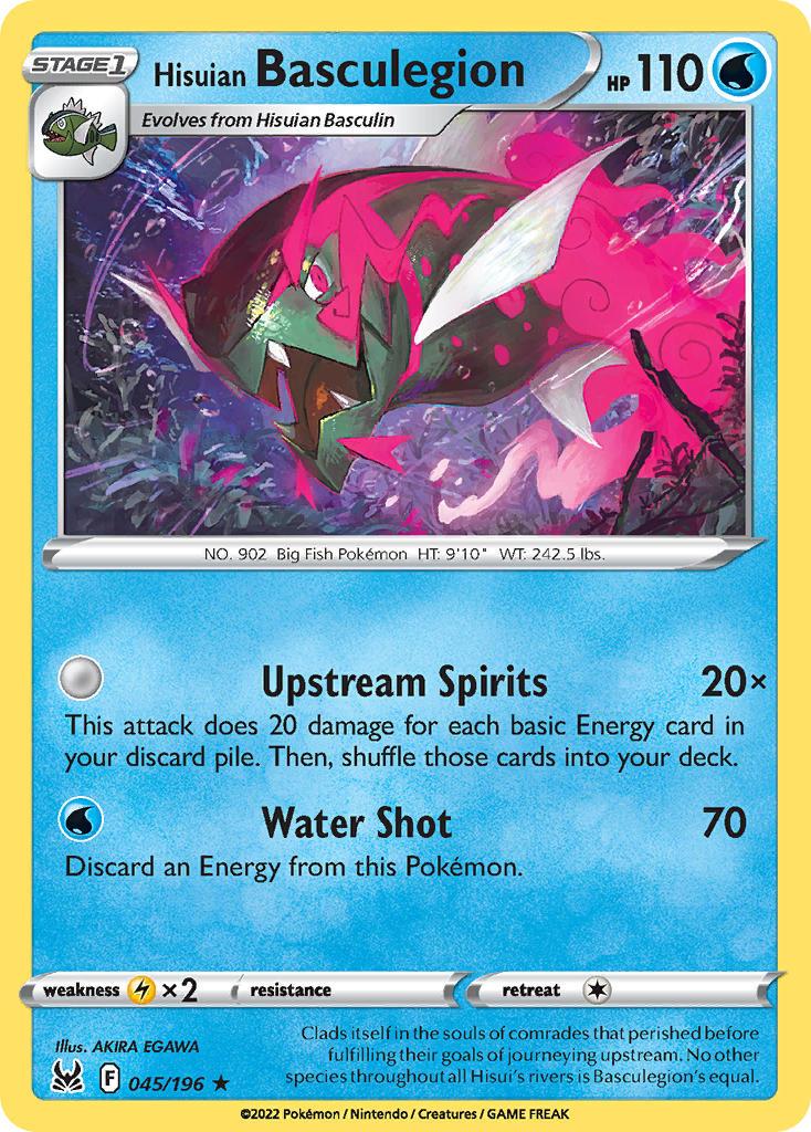 2022 Pokemon Trading Card Game Lost Origin Price List 45 Hisuian Basculegion