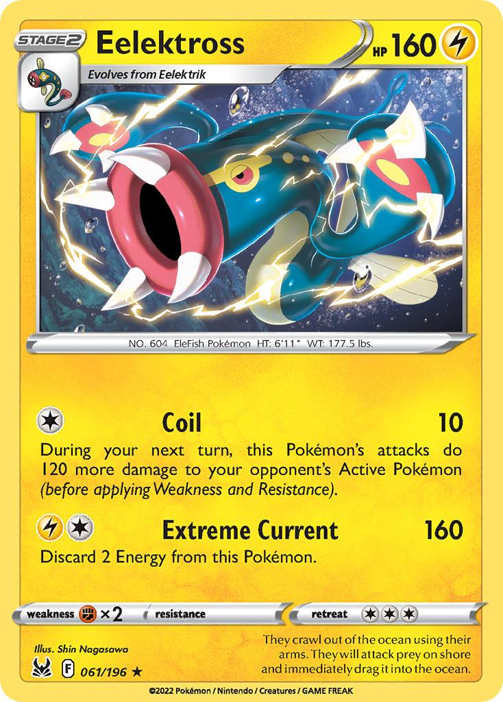 2022 Pokemon Trading Card Game Lost Origin Price List 61 Eelektross