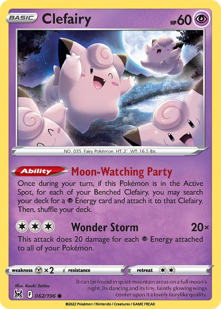 2022 Pokemon Trading Card Game Lost Origin Price List 62 Clefairy