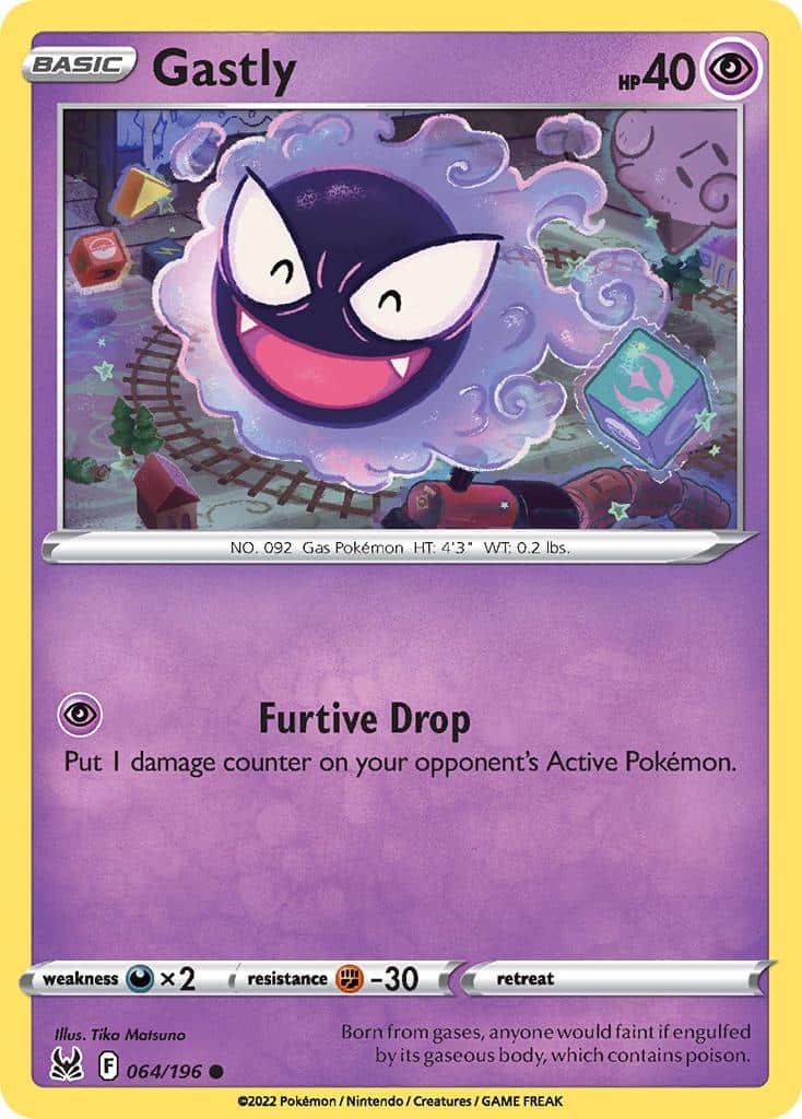 2022 Pokemon Trading Card Game Lost Origin Price List 64 Gastly