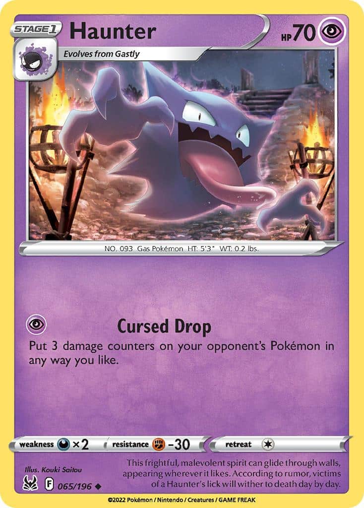 2022 Pokemon Trading Card Game Lost Origin Price List 65 Haunter