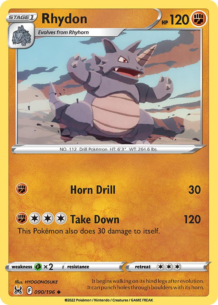 2022 Pokemon Trading Card Game Lost Origin Price List 90 Rhydon