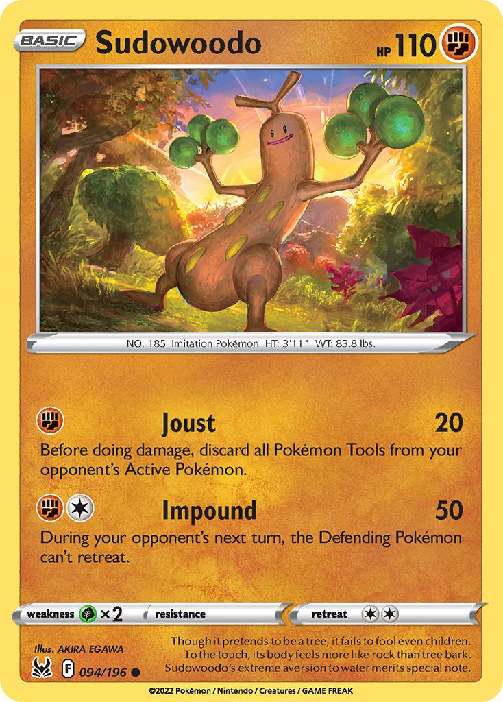 2022 Pokemon Trading Card Game Lost Origin Price List 94 Sudowoodo