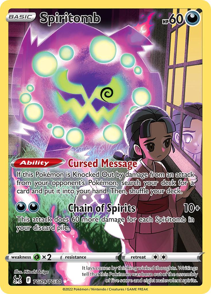 2022 Pokemon Trading Card Game Lost Origin Price List TG09 Spiritomb