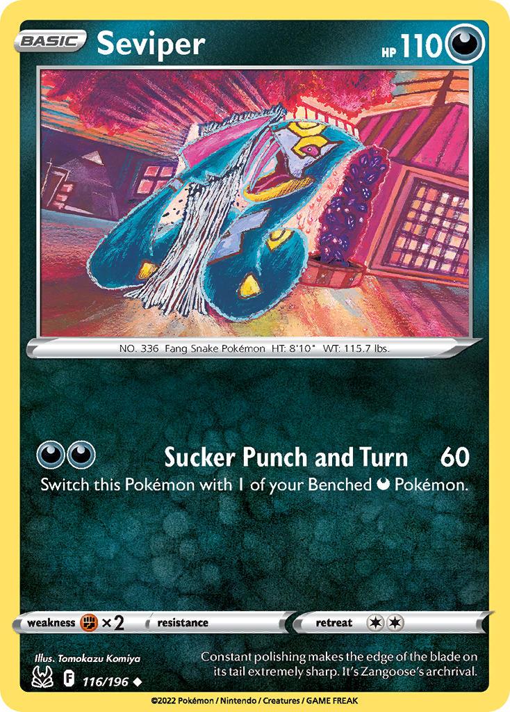 2022 Pokemon Trading Card Game Lost Origin Set List 116 Seviper