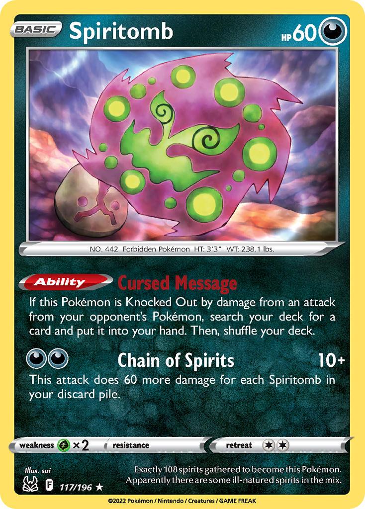 2022 Pokemon Trading Card Game Lost Origin Set List 117 Spiritomb