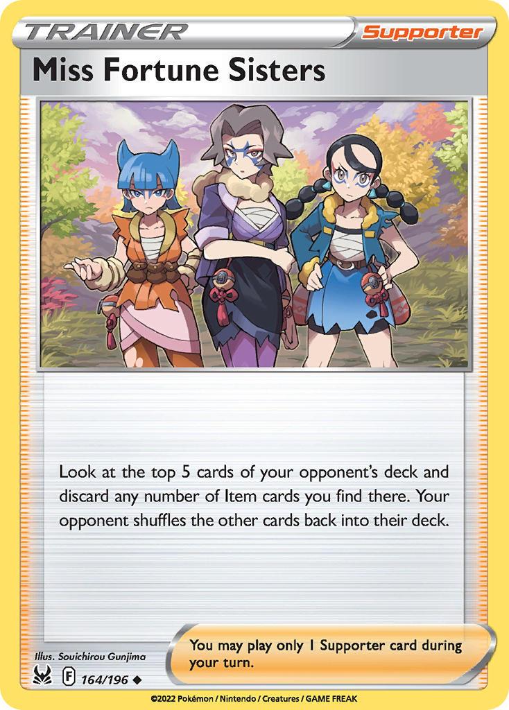2022 Pokemon Trading Card Game Lost Origin Set List 164 Miss Fortune Sisters