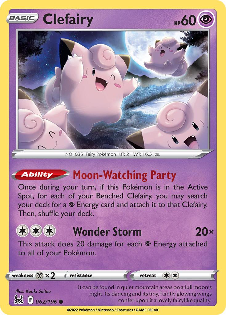 2022 Pokemon Trading Card Game Lost Origin Set List 62 Clefairy