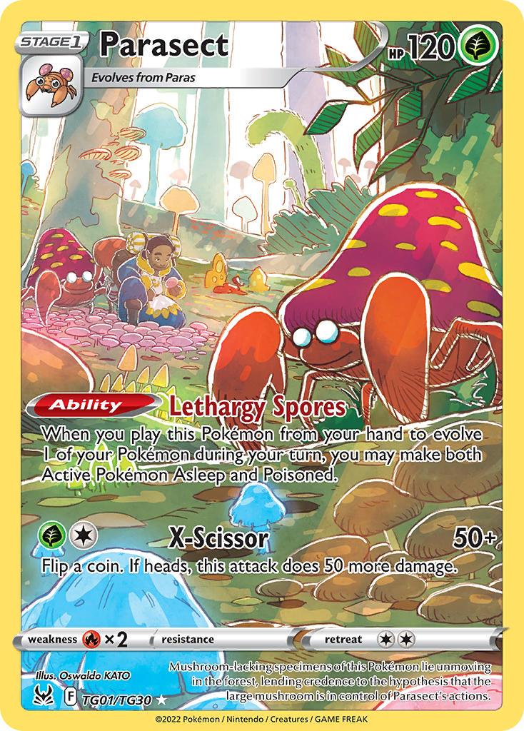 2022 Pokemon Trading Card Game Lost Origin Set List TG01 Parasect